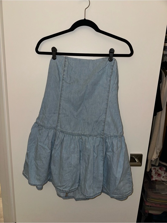 Zara Dresses & Skirts - Zara Light Blue Tiered Denim Mini Skirt